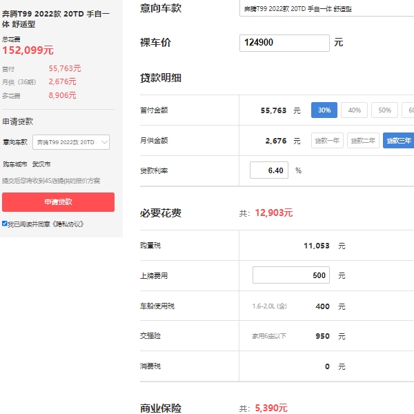 奔騰t99多少錢(qián)一輛，市場(chǎng)2022款報(bào)價(jià)13萬(wàn)起