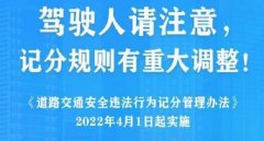 2022年4月1日新交規(guī)扣分標準，這些扣分項要注意了