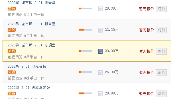 長(zhǎng)城坦克300價(jià)越野圖片 長(zhǎng)城坦克300新車售價(jià)28.00萬(wàn)（全款落地30.26萬(wàn)）