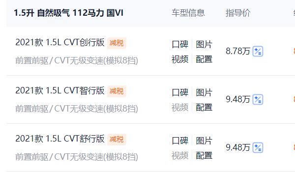 威馳2021款1.5自動創(chuàng)行版落地價 威馳2021款1.5自動創(chuàng)行版落地9.77萬元
