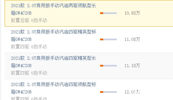 長(zhǎng)城炮皮卡車價(jià)格2022款四驅(qū)圖片 四驅(qū)入門裸車售價(jià)24.88萬元