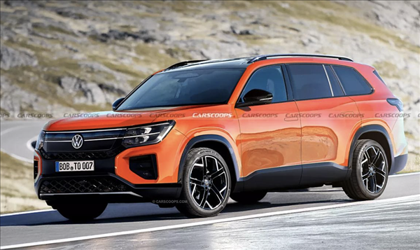 尺寸直逼大型SUV！全新一代大眾途昂假想圖曝光：2026年有望推出