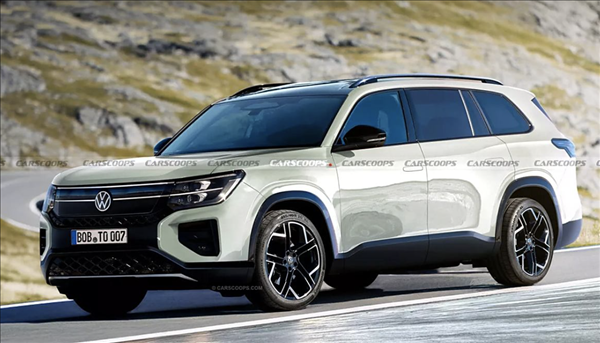 尺寸直逼大型SUV！全新一代大眾途昂假想圖曝光：2026年有望推出