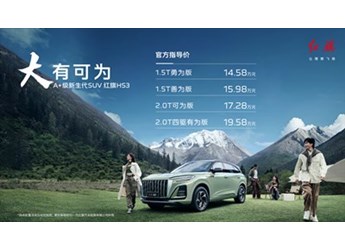 官方指導(dǎo)價(jià)14.58萬起 紅旗HS3正式上市 重定義A+級(jí)SUV 封面圖
