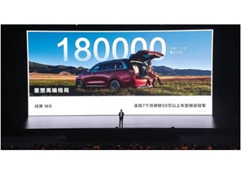 問界M9大定突破18萬輛，進一步夯實“自主高端替代”實力 封面圖