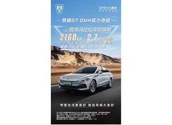 同臺競技比亞迪秦L、本田雅閣PHEV：榮威D7 DMH續(xù)航2160km奪第一