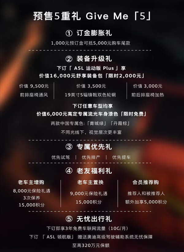 德系豪車首次用上華為智駕！一汽奧迪A5L先享禮遇價公布：25.68萬起